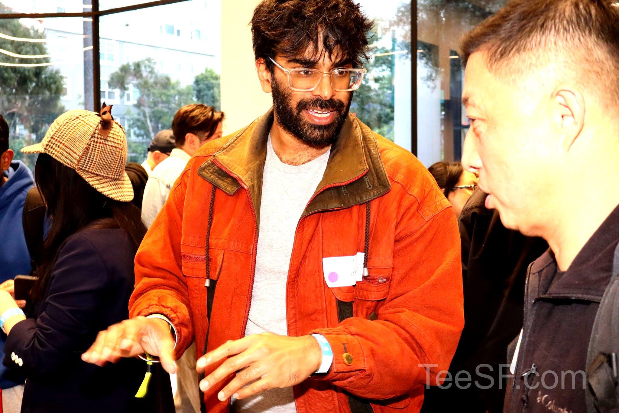A photo from a pitch night event at Tesla in San Francisco.